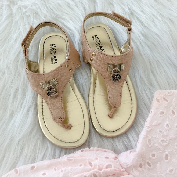Bundle 4T Toddler Girl Michael Kors Sandals 10 + Party Dress - Picture 3 of 4